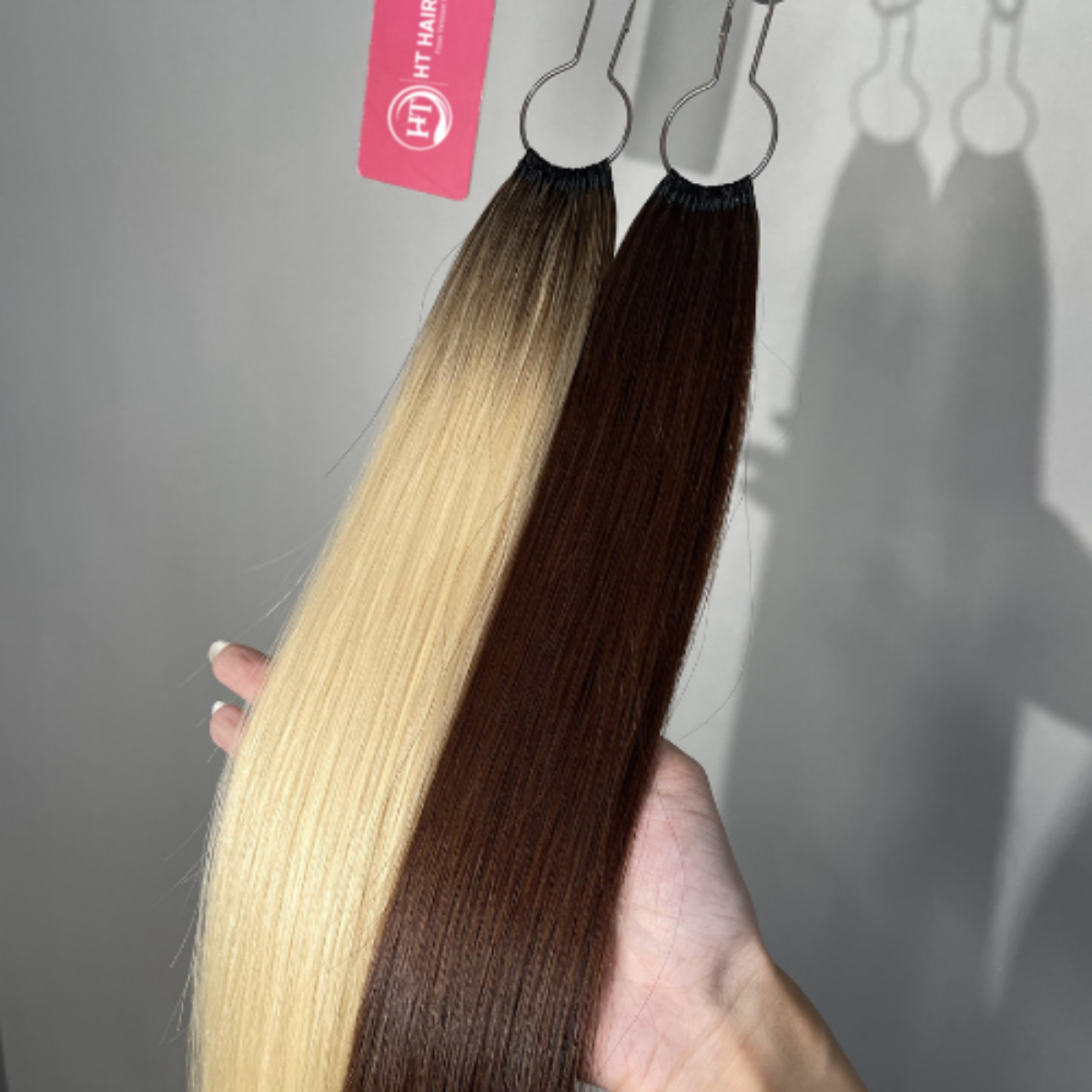 Tóc nối lông vũ 9D đen/nhuộm màu tự nhiên dài 40cm - 70cm - Hình ảnh 8