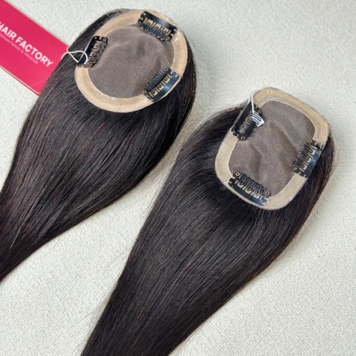 Tóc mái phủ hói da Mono làm từ tóc thật cỡ 10x7cm - Hình ảnh 4