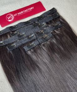 Tóc kẹp phím thật set 7 dải – Kẹp chân vải truyền thống cao cấp