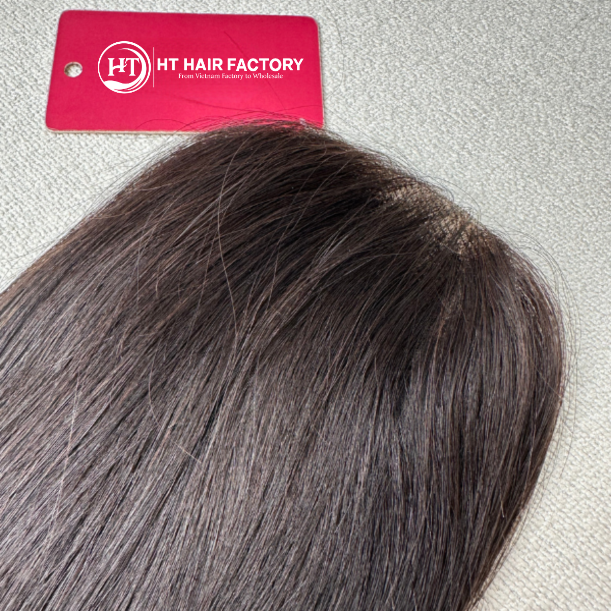 Tóc mái phủ hói đế ren làm từ tóc thật cỡ 15×9cm (lưới thường) - Hình ảnh 2