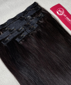 Tóc kẹp phím thật set 3 dải - Kẹp chân vải truyền thống cao cấp