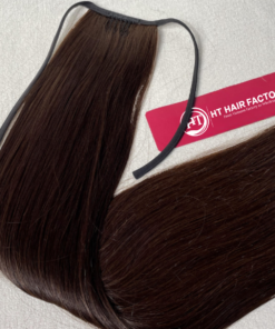 Tóc cột đuôi ngựa thẳng có dây buộc từ tóc thật cao cấp